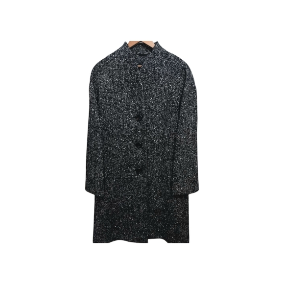 Cinzia Rocca Black and White Made in Italy Wool Alpaca Coat – sz 6 - Picture 2 of 12